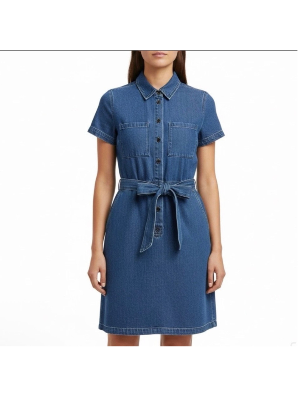Women's J.Crew Denim Mini Dress Size 8 Blue